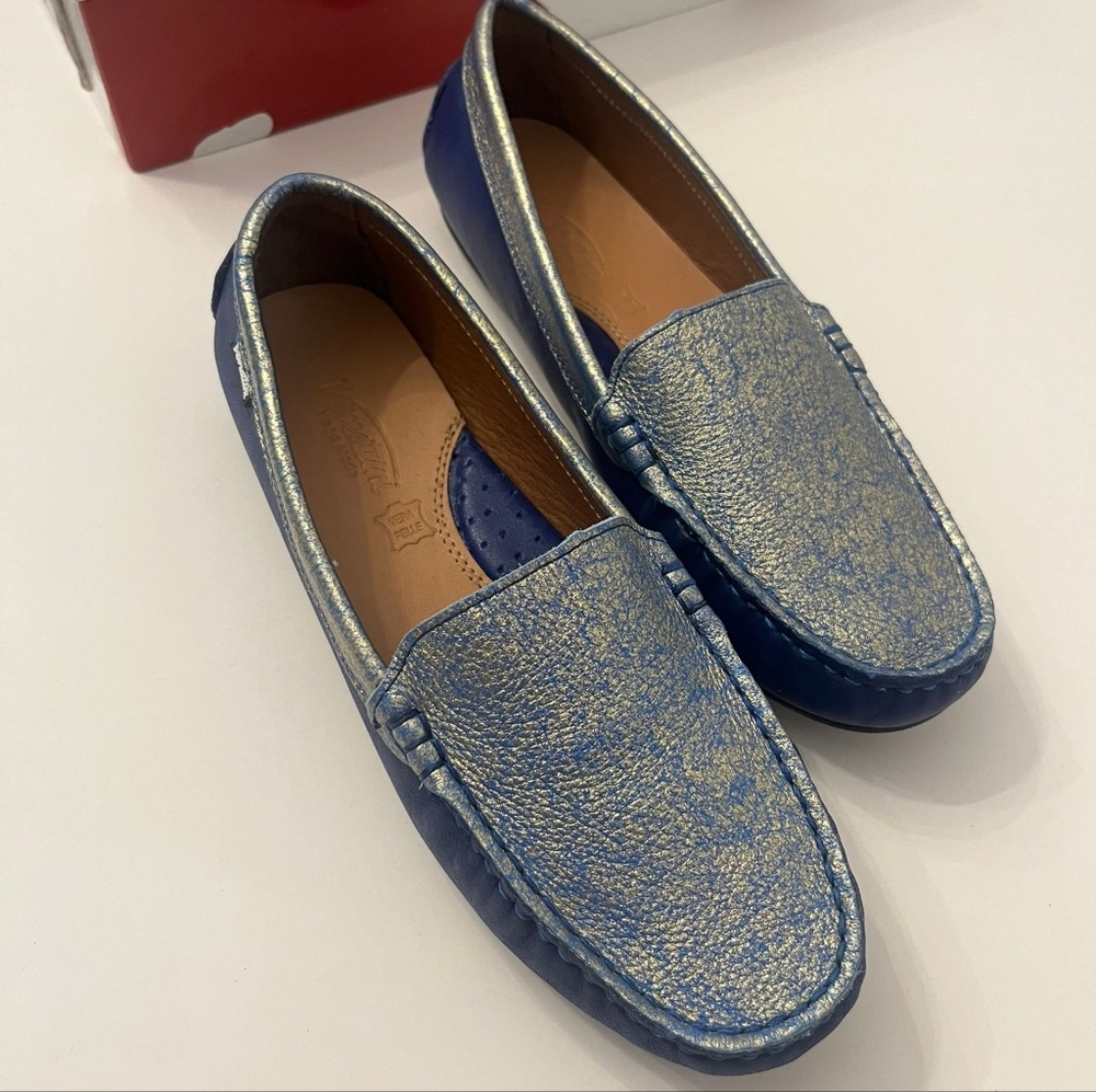 Venettini Girls Size 36 (US 4.5) Blue Loafer Shoes - Picture 2 of 5